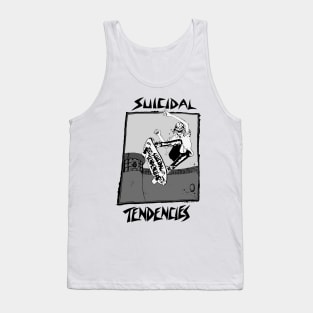 Skeleton play skateboard suicidal tendencies Tank Top